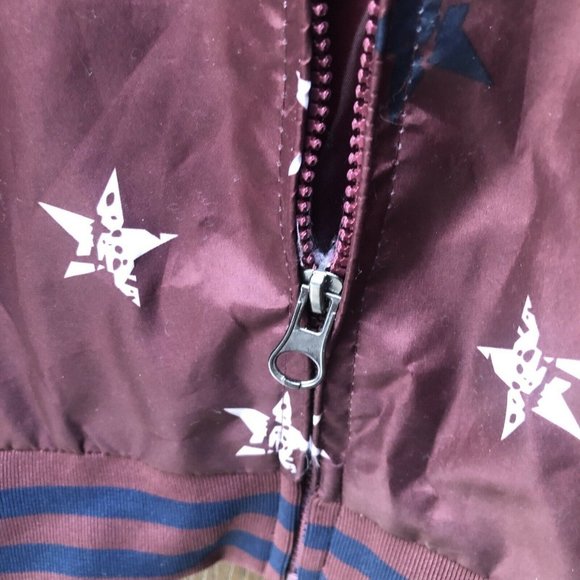 Mens Small Jacket Ball Jacket G-Net Jacket Windbreaker Striped Baseball Jacket - Picture 6 of 8